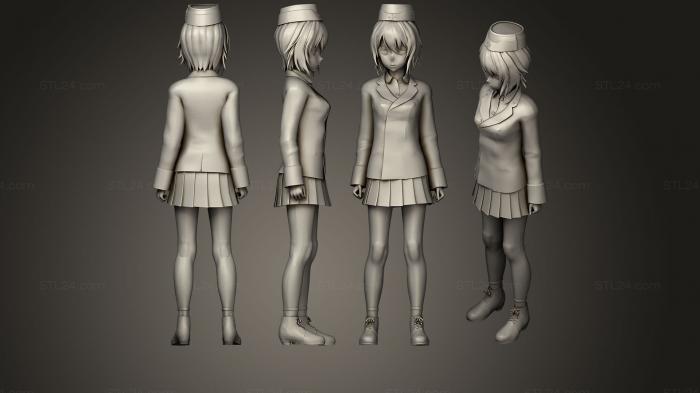 Figurines simple (Maho Nishizumi 01, STKPR_0827) 3D models for cnc